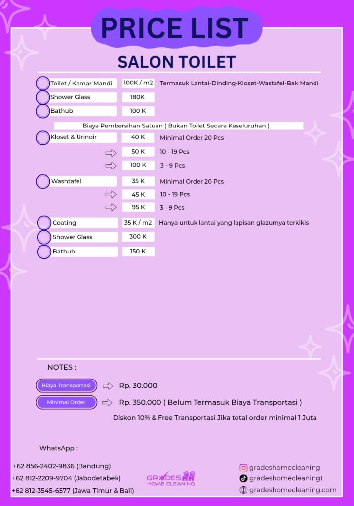 biaya jasa bersih toilet